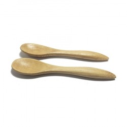 Mini Bamboo Honey Spoons Pair