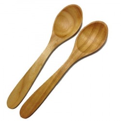 Cherry Wood Spoons Pair (14cm)